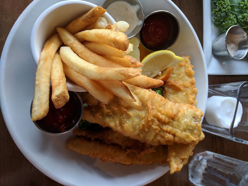 Fish and Chips with Garlic Fries